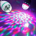 Альбом - RGB Effect 3X LED E27 Rotating Stage Crystal Ball LED Light Lamp for Disco / 